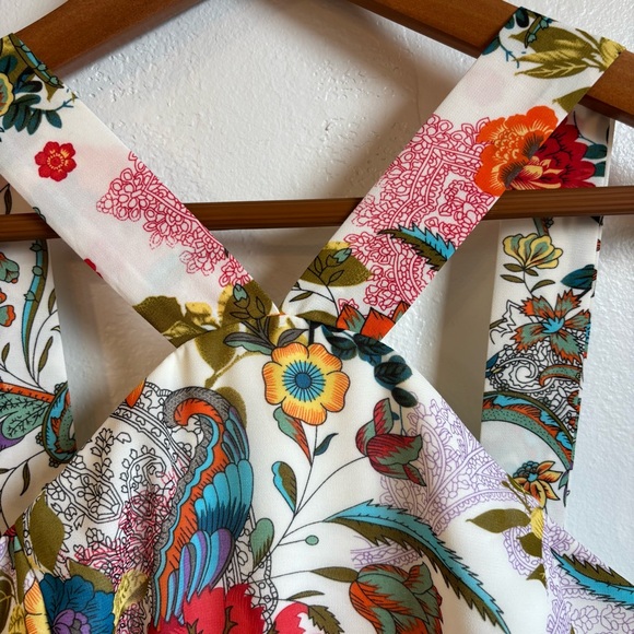 NWT! Lulus Lilja Cream Floral Print Maxi Dress Size XS - Picture 7 of 16